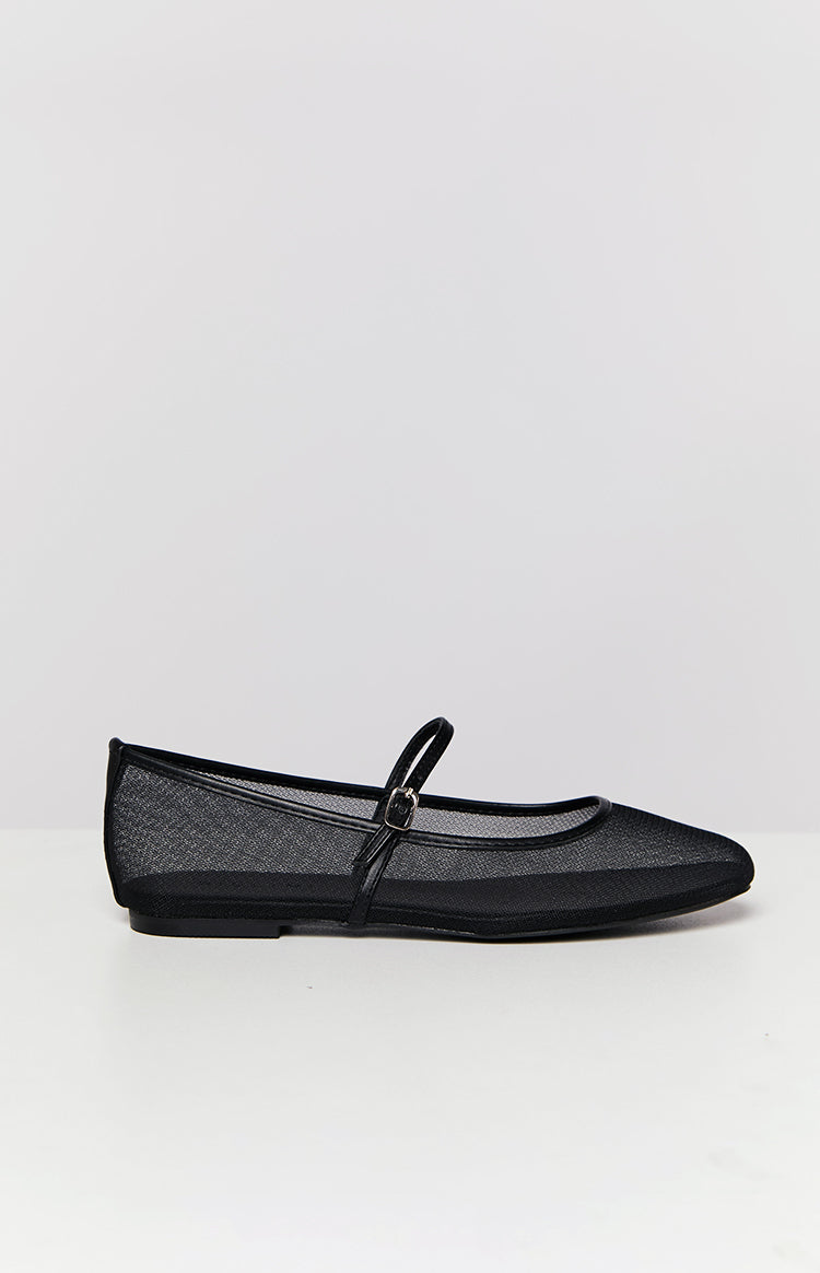 Billini Gilda Mesh Ballet Flats | Black