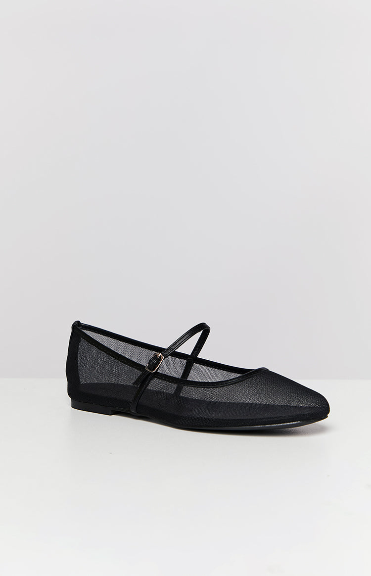 Billini Gilda Mesh Ballet Flats | Black