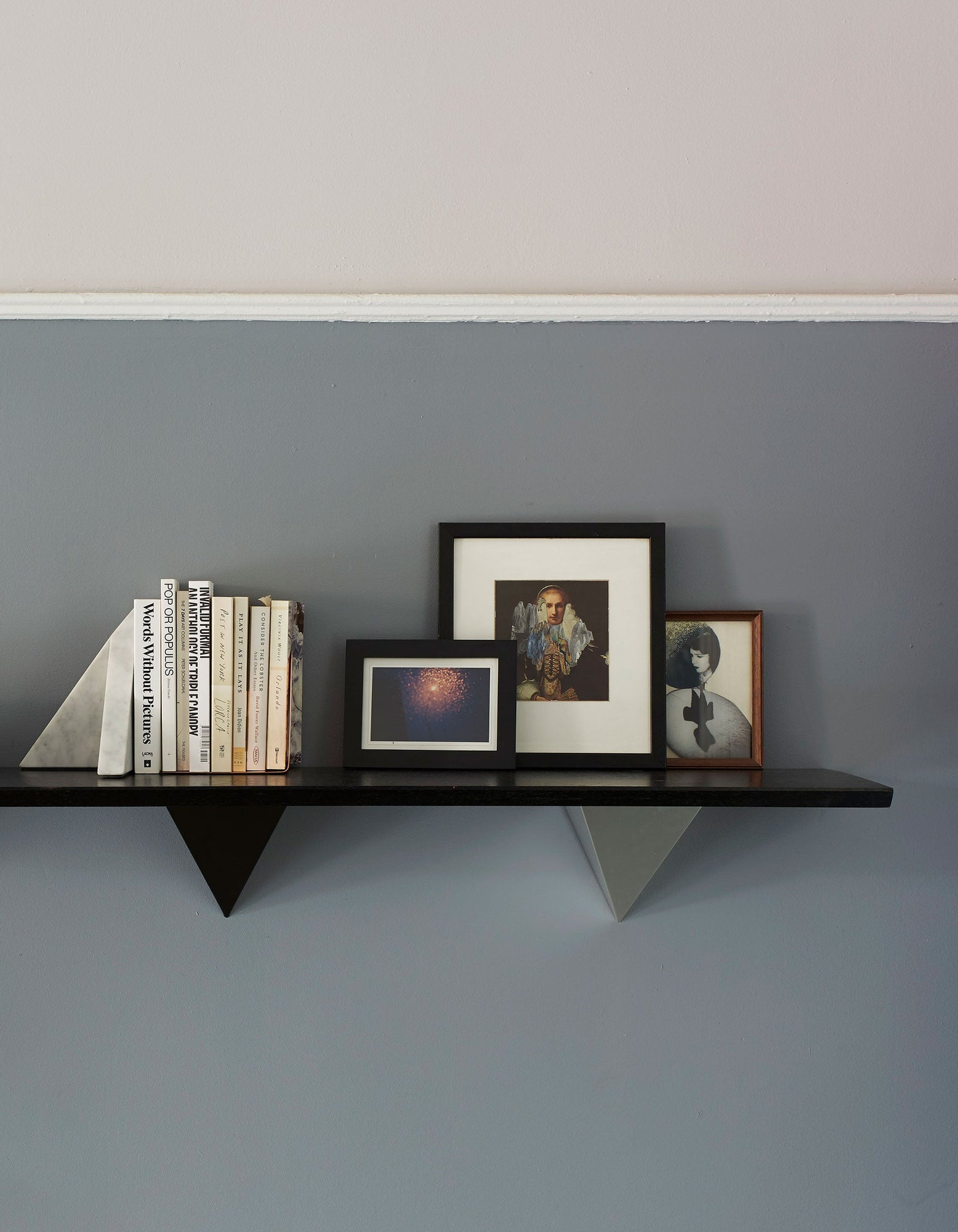 60" Matte Black Walnut Shelf