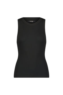 ribbed racerback tank black