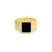 The Onyx Valine Ring | Gold Vermeil & Silver