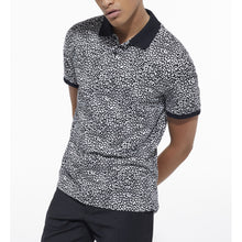 Black Leopard Print Polo | Men | Ecru