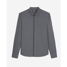 Black Shirt With Classic Collar | Men | Dark Grey