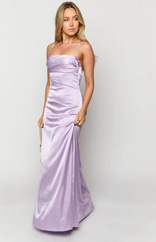 Blaise Satin Maxi Dress | Lilac