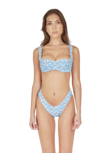 Womens | Balconette Bikini Top | Sweetpea Plaid Blue