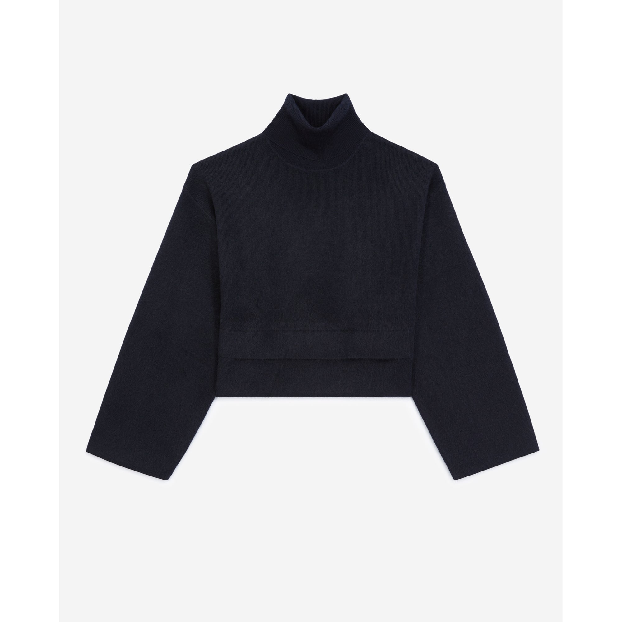 Blue Cashmere And Wool Sweater W/Turtleneck | Women | Navy