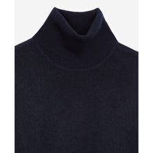 Blue Cashmere And Wool Sweater W/Turtleneck | Women | Navy