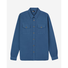 Blue Linen And Cotton Shirt | Men | Middle Navy