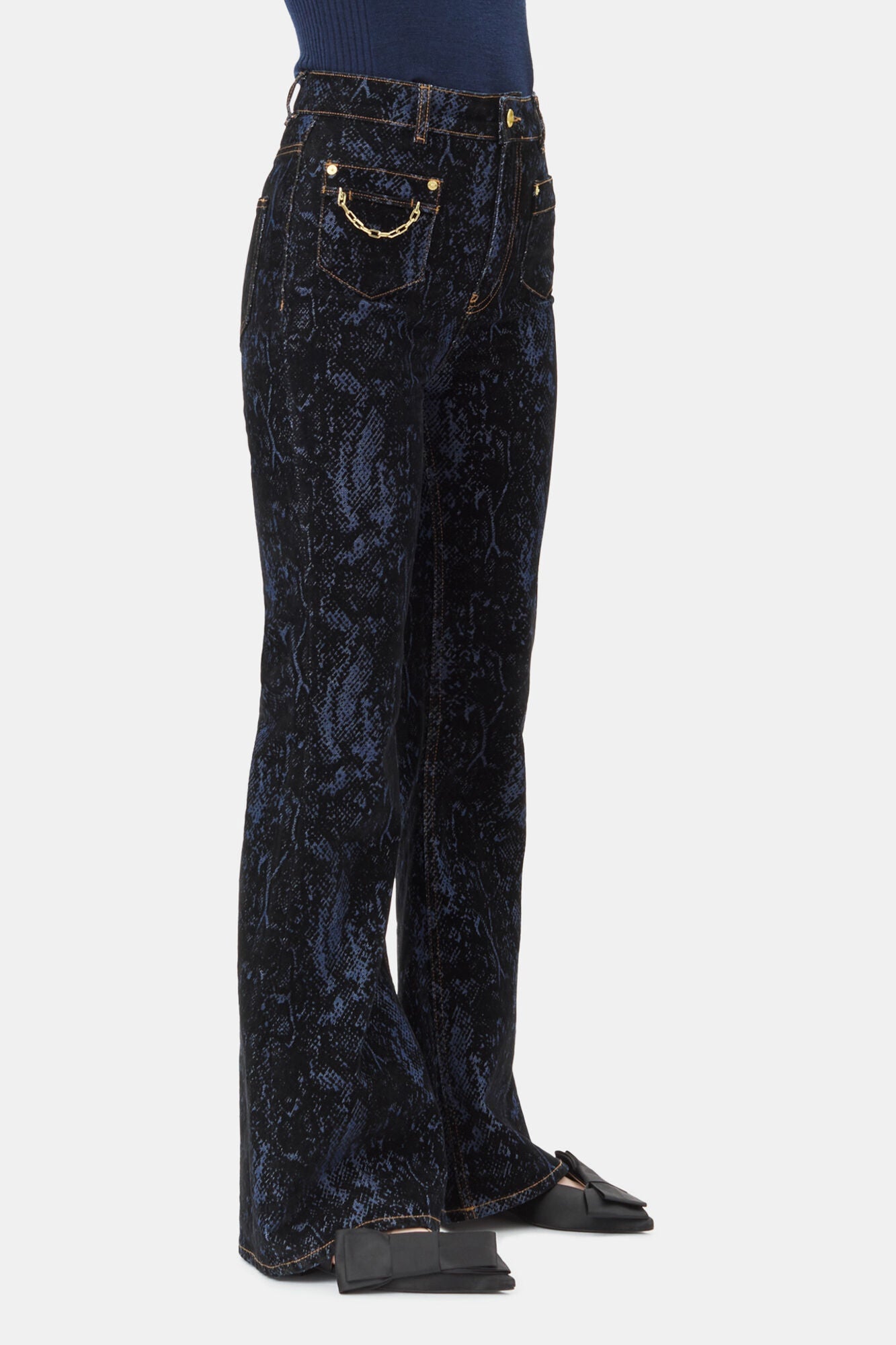 Blue Snake Goddi Jeans | Indigo