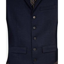 Blue Wool Blend Waistcoat | Men | Dark Navy