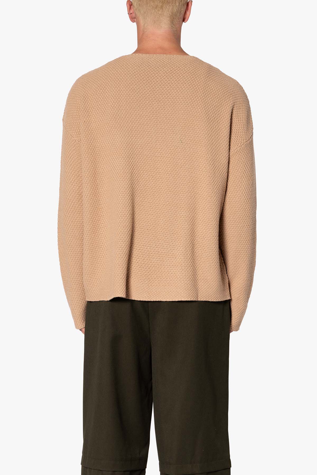 Boat Neck Star Sweater | Tan