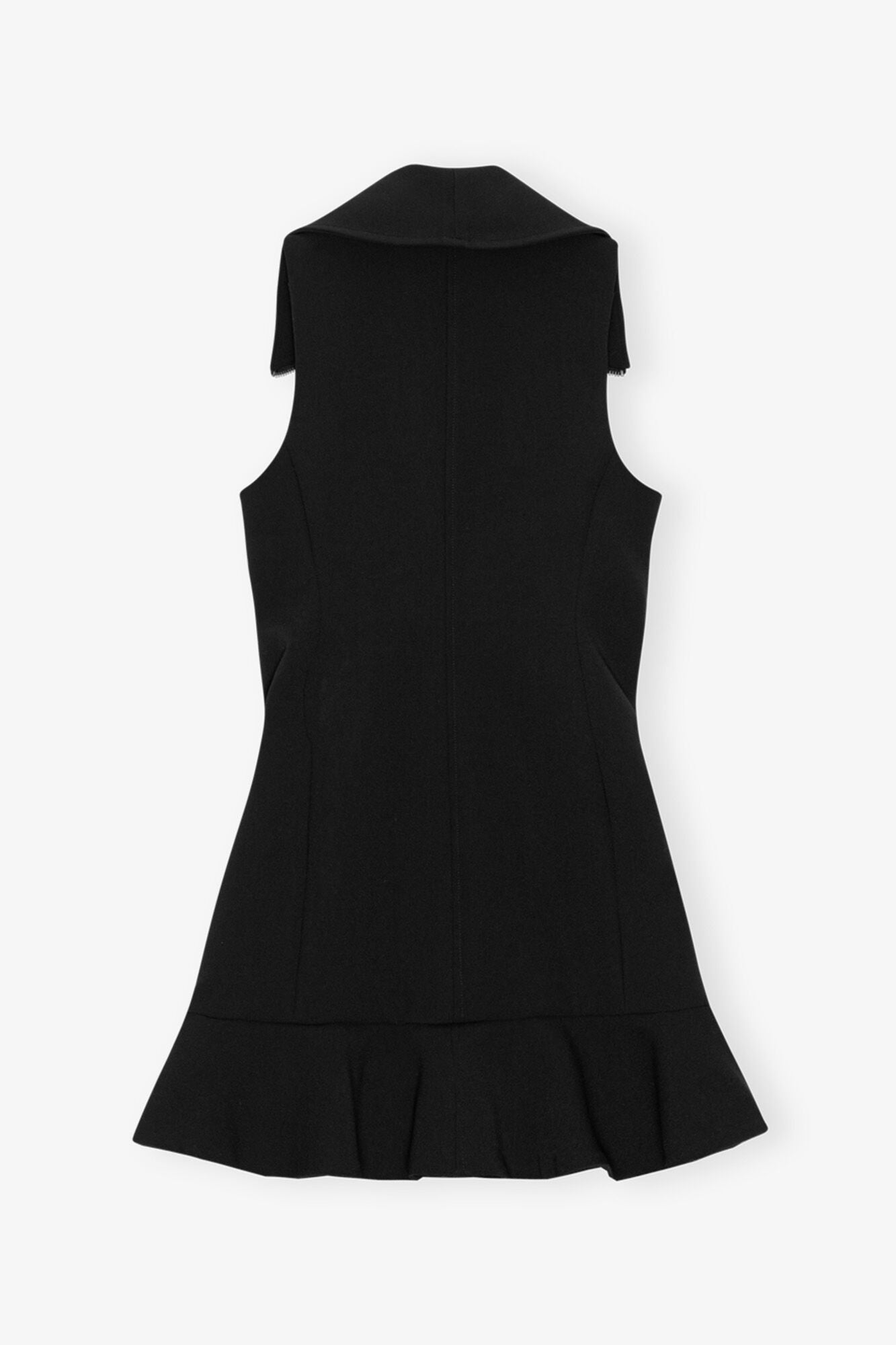 Bonded Crepe Mini Dress | Black (V1)