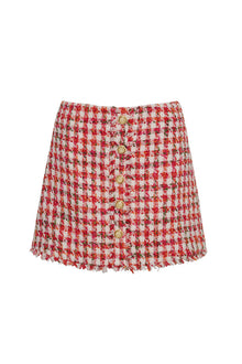 Bonjour Skirt | Red Ivory Boucle