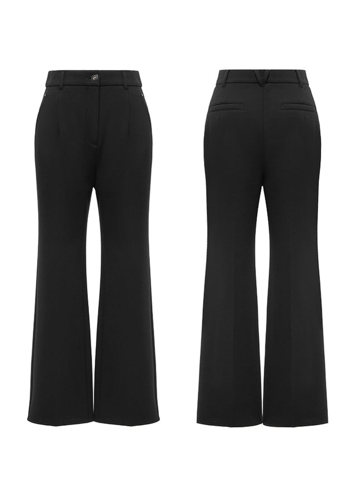 Bootcut Wool Pants | Black
