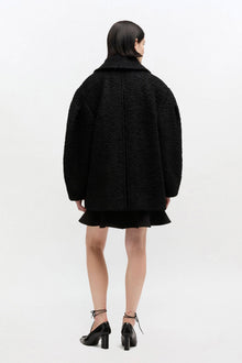 Boucle Midi Coat | Black