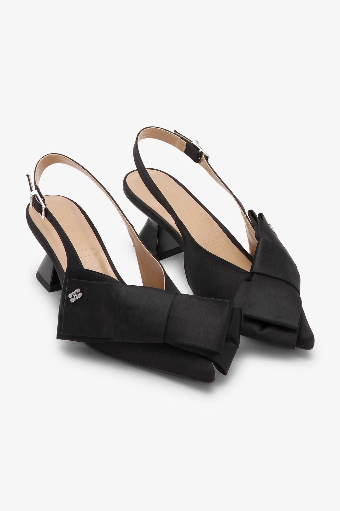 Bow Kitten Heel Pumps | Black