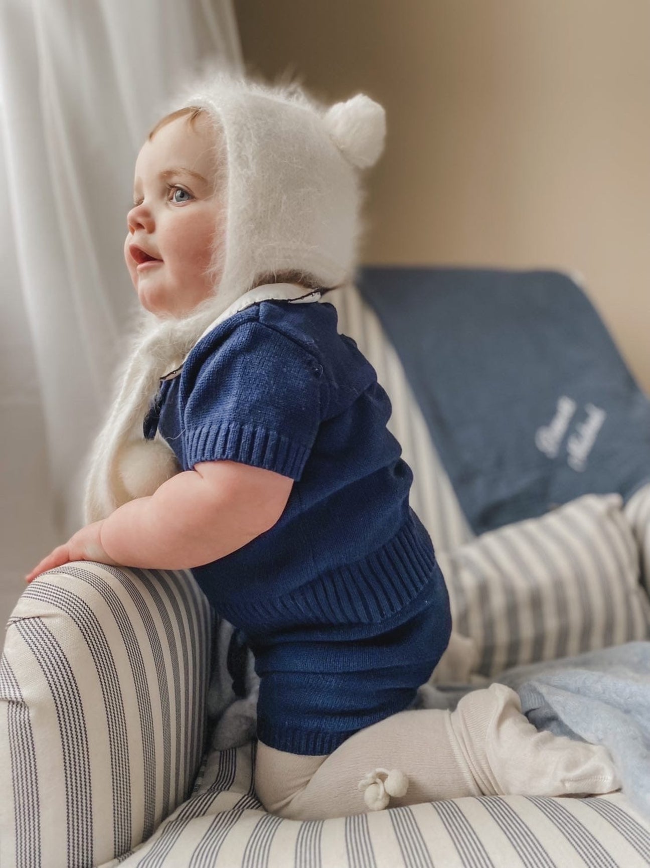 Boy | Billie Knit Top and Shorts Set | Navy