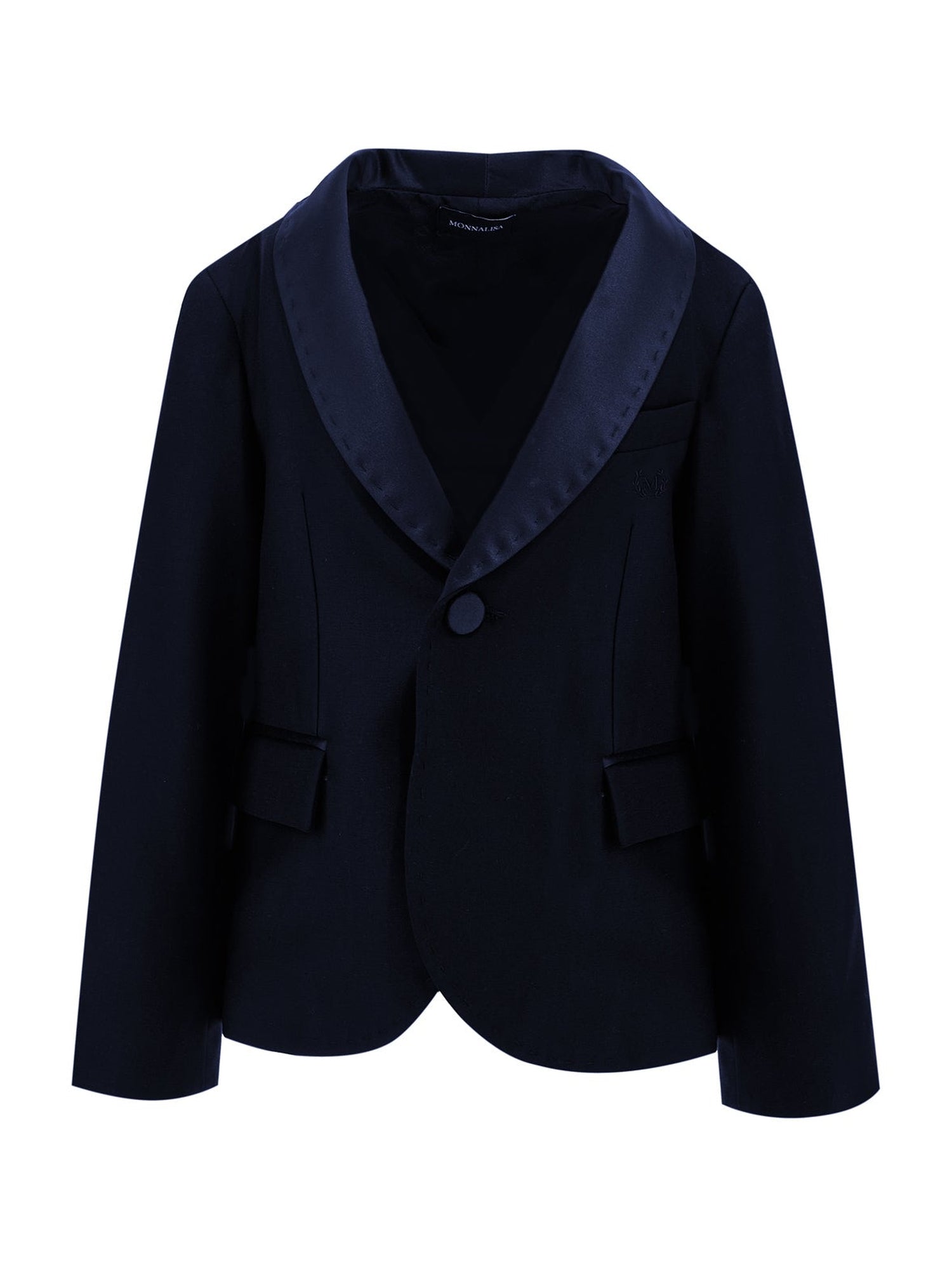 Boys | Classic Jacket With Satin Details | Dark Blue