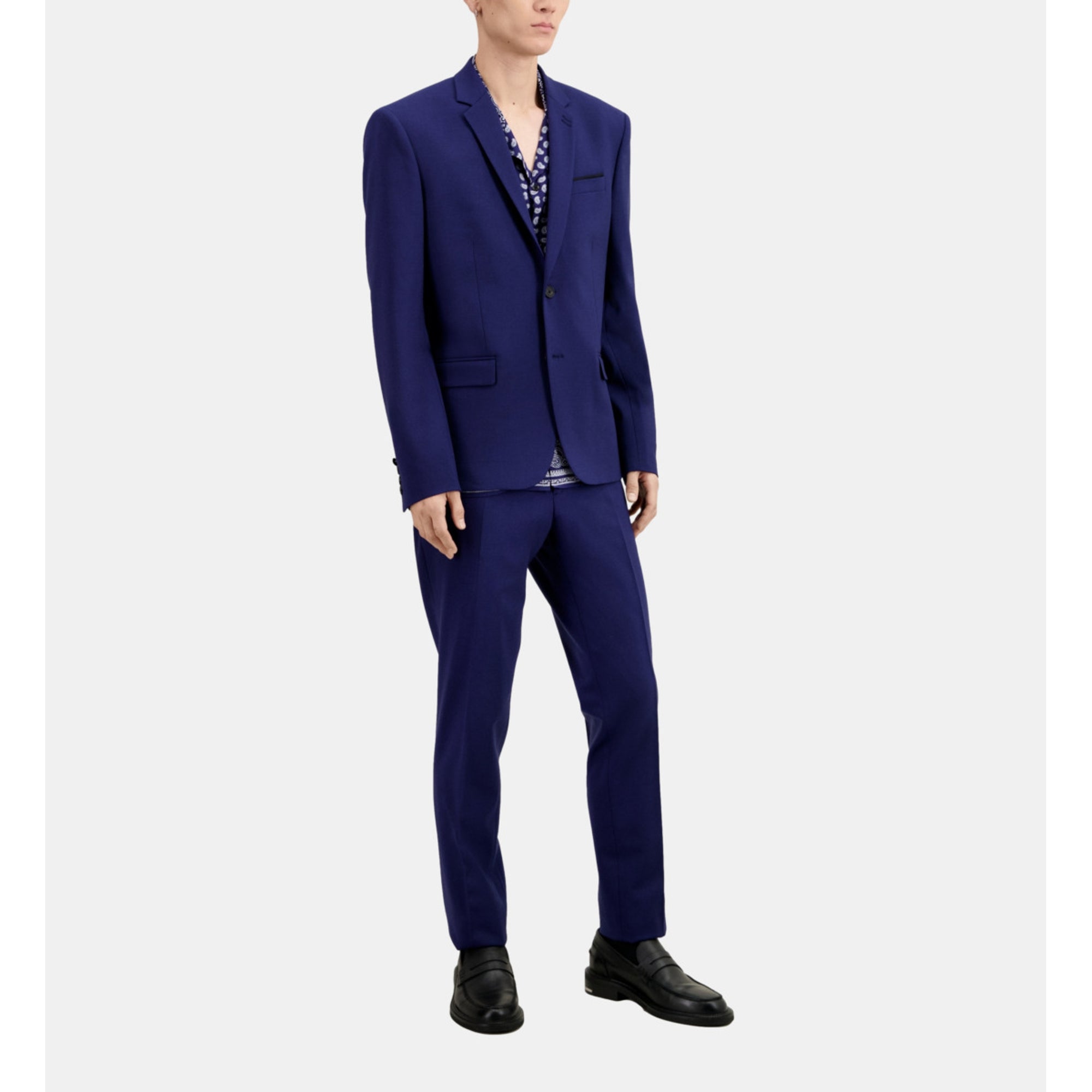 Bright Wool Suit Jacket | Men | Dark Blue