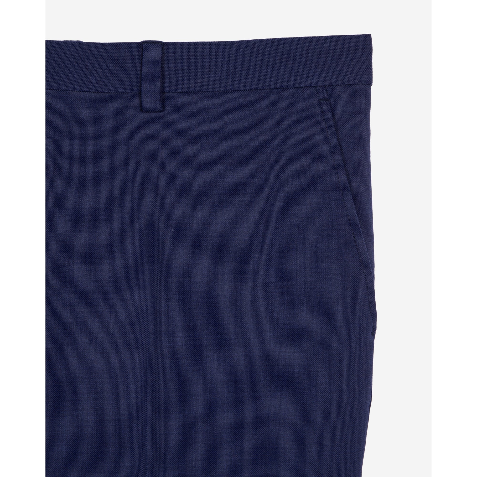 Bright Wool Suit Trousers | Men | Dark Blue