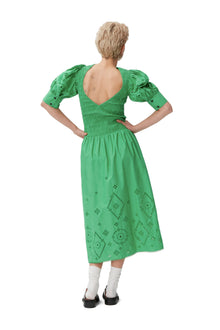 Broderie Anglaise Midi Dress | Kelly Green