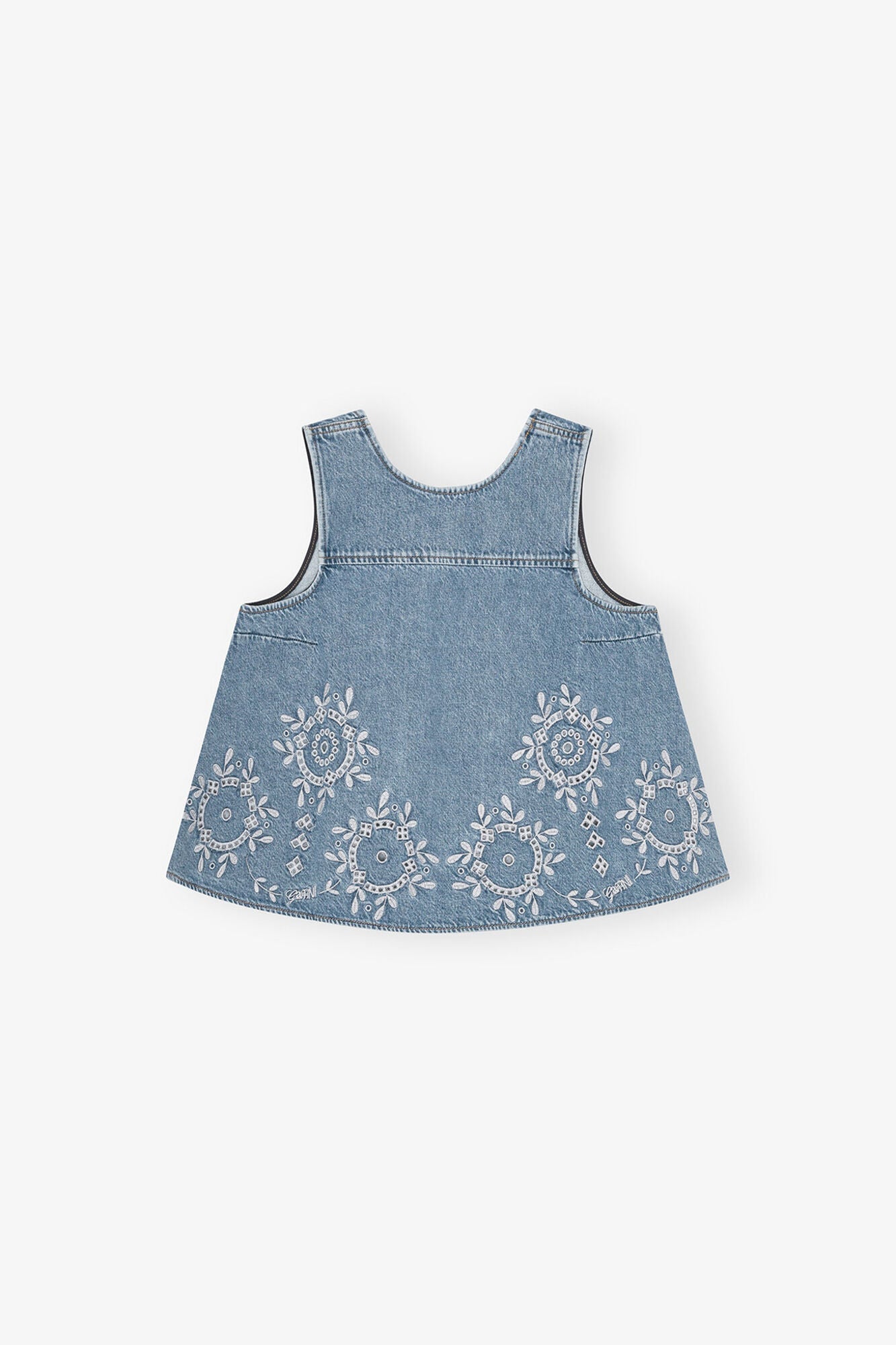 Broderie Anglaise Top | Light Blue Stone
