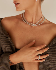 Mini Flex Snake Chain Necklace | Lobster clasp | Silver