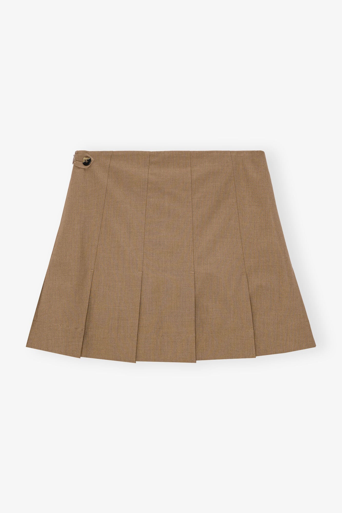 Brown Drapey Melange Mini Skirt | Tiger's Eye