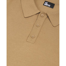 Brown Knitted Polo T-Shirt | Men | Beige