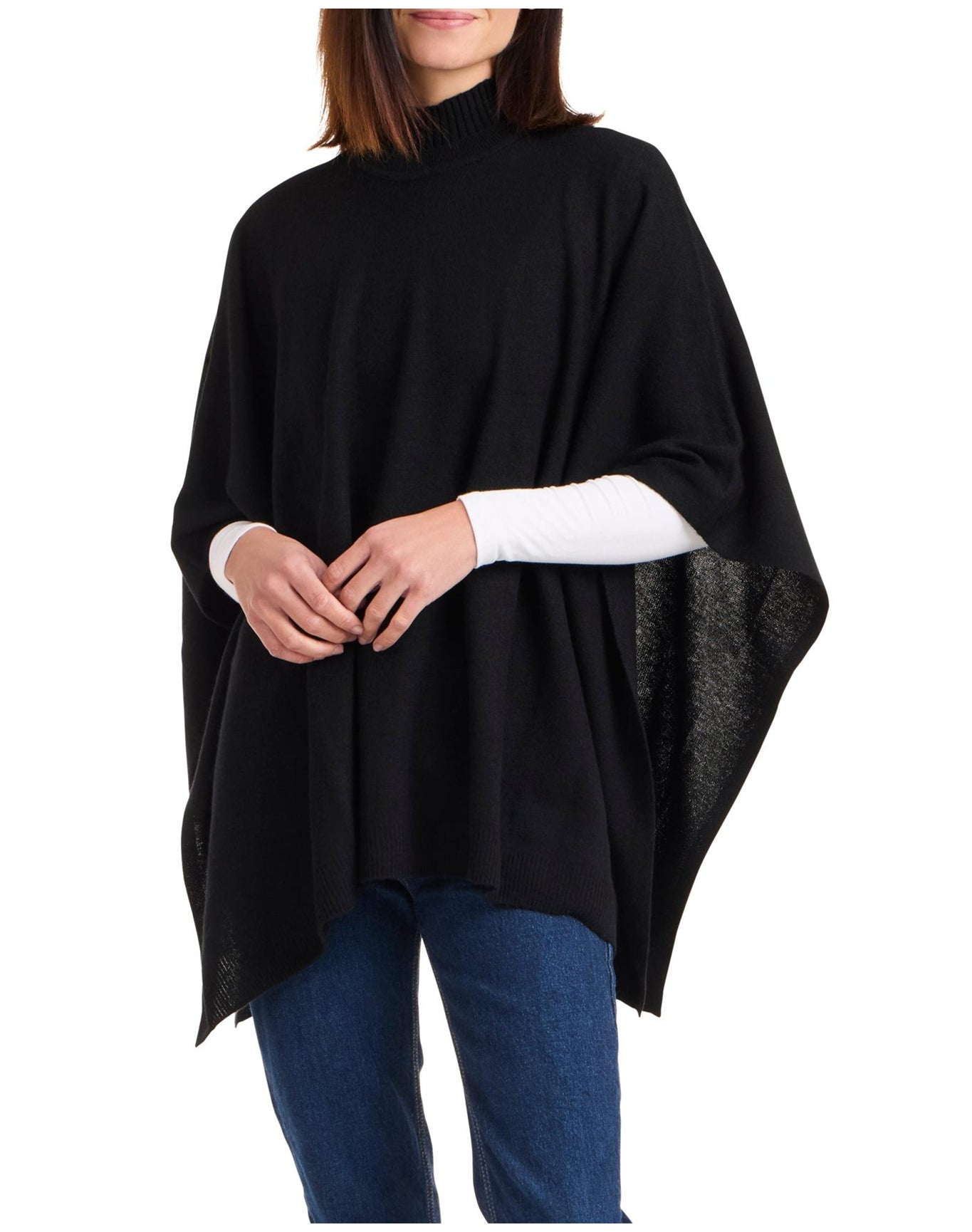 Bruno Magli | Women | Cashmere Poncho | Black V2