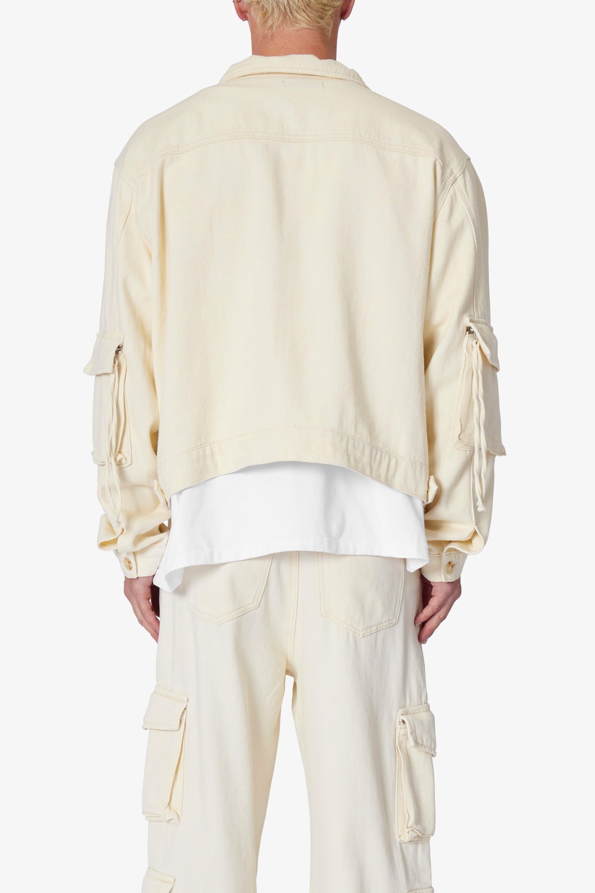 Brushed Twill Cargo Jacket | Khaki