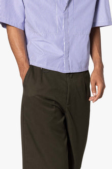 Brushed Twill Layered Pants | Olive