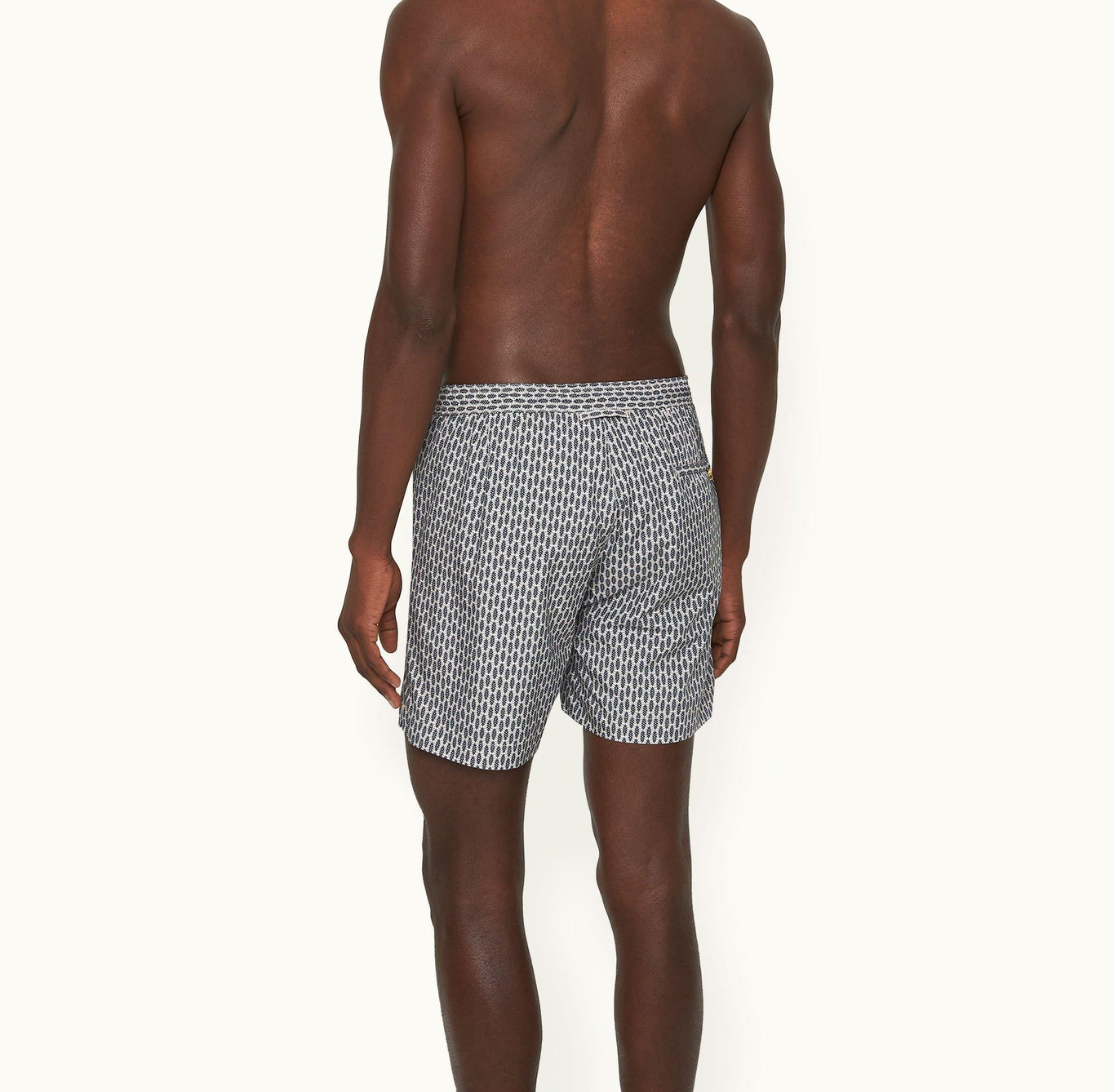 Bulldog Drawcord Perez Print Mid-Length Drawcord Swim Shorts | Chai