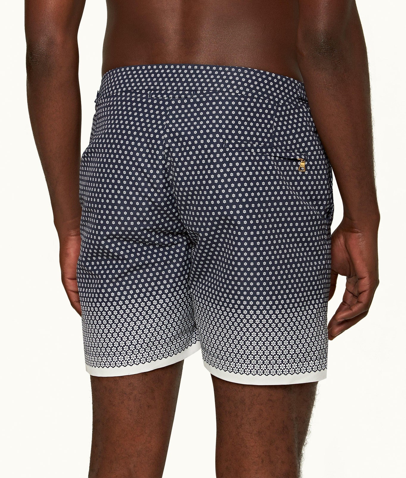 Bulldog Floret Mid-Length Swim Shorts | Night Iris/White