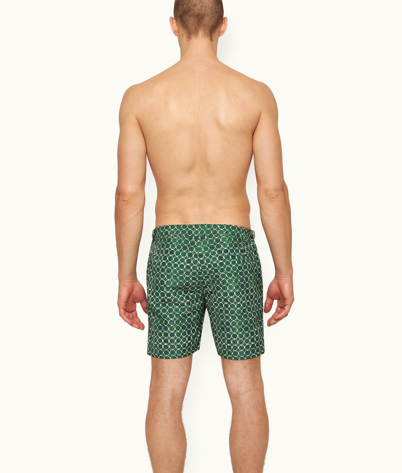 Bulldog Geometric Tile Mid-Length Swim Shorts | Coastal Garden