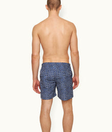 Bulldog Geometric Tile Mid-Length Swim Shorts | Tidal