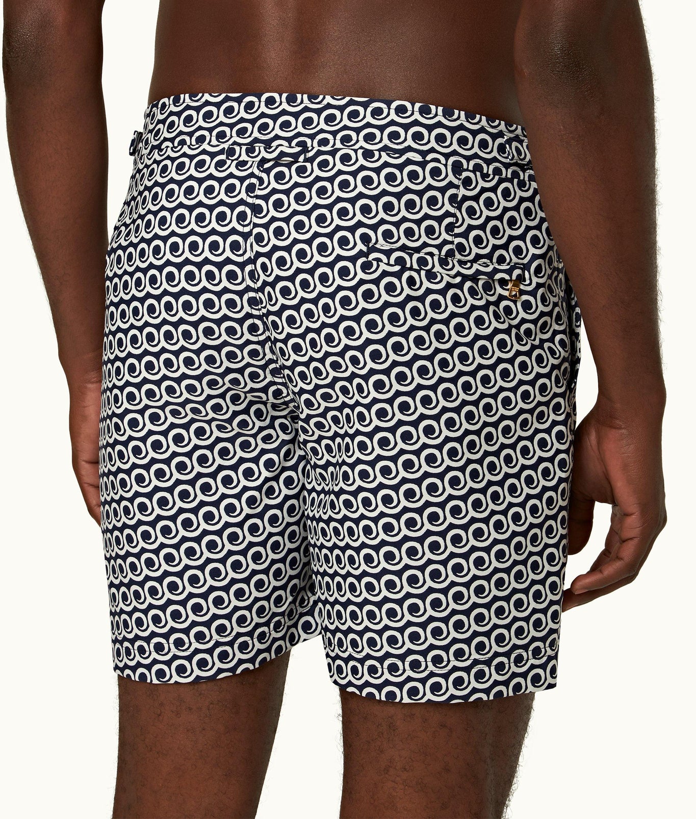 Bulldog Lacuna Jacquard Mid-Length Swim Shorts | Midnight Navy