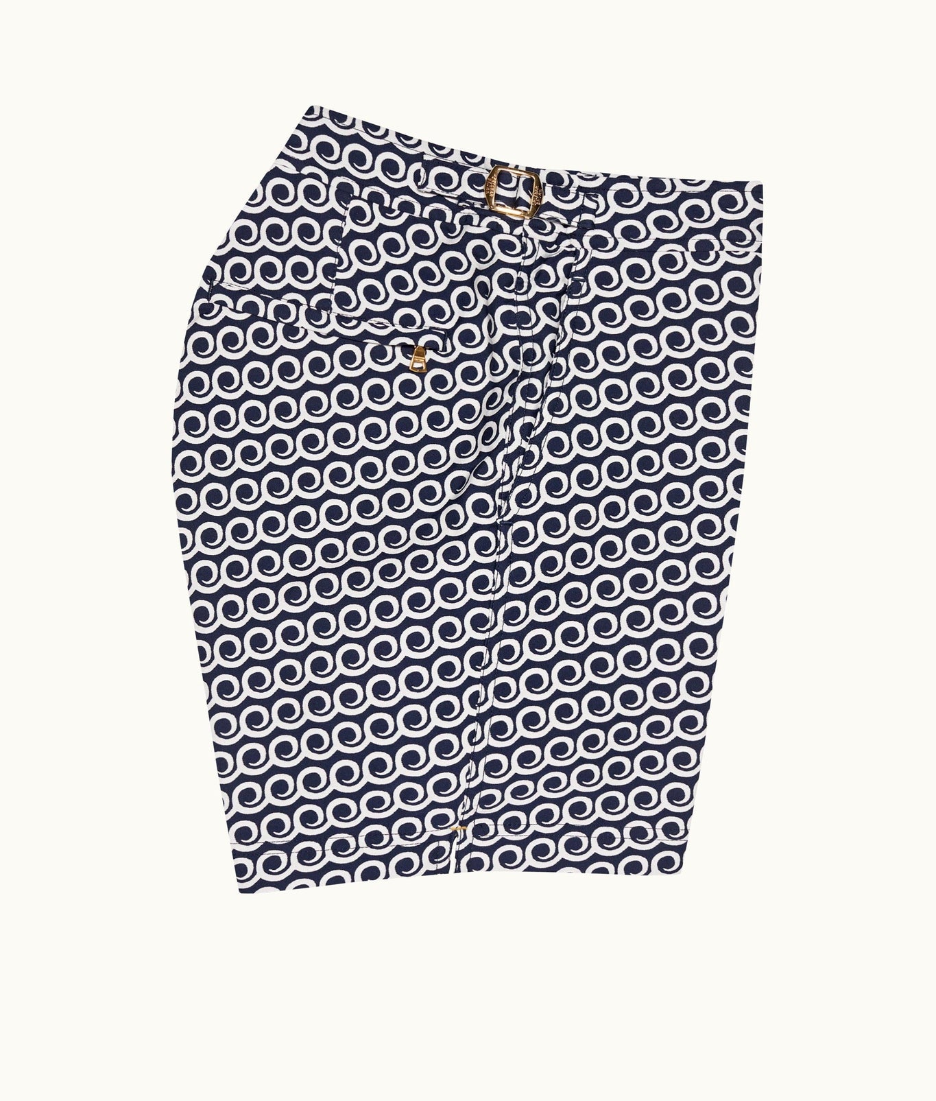 Bulldog Lacuna Jacquard Mid-Length Swim Shorts | Midnight Navy