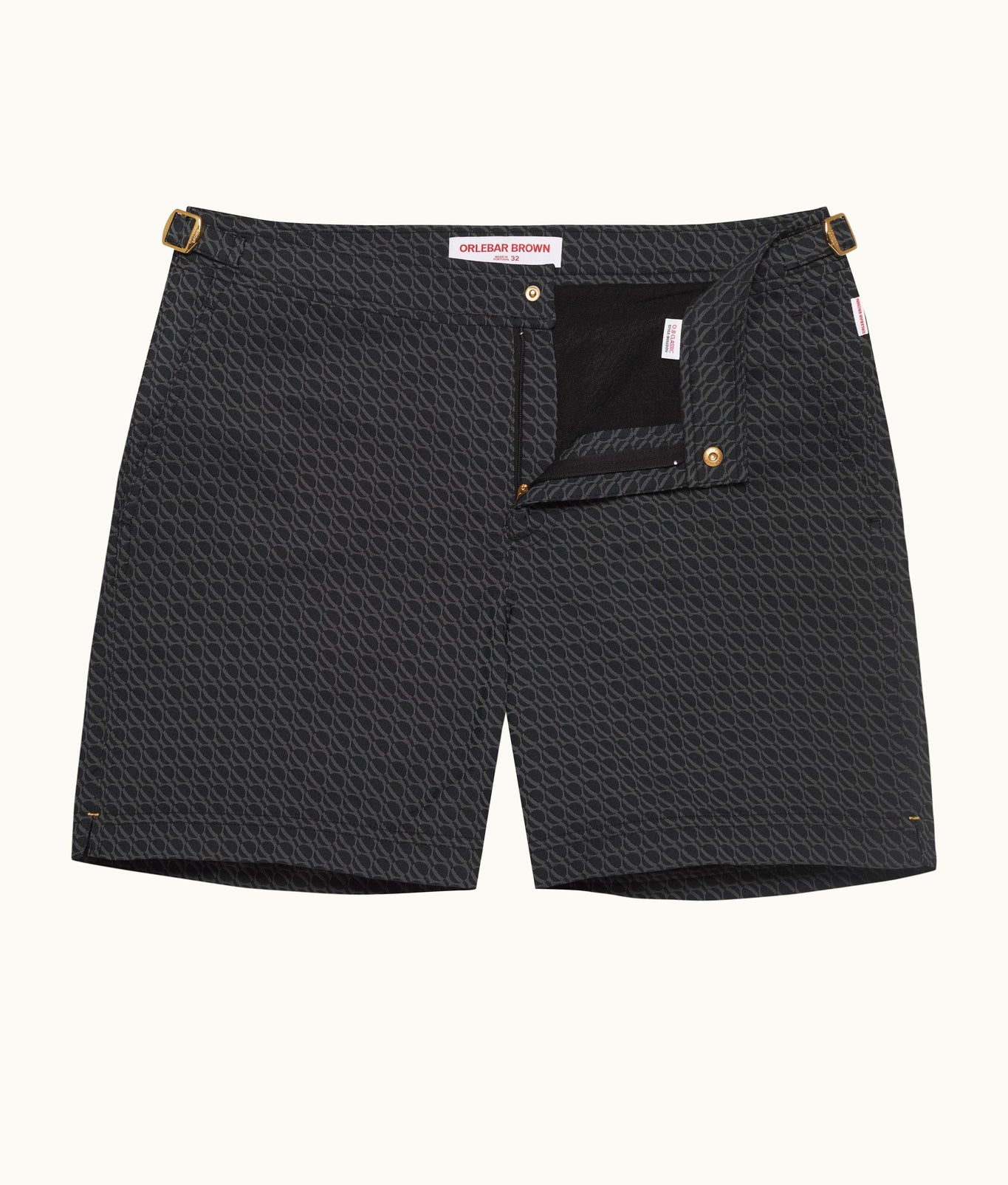 Bulldog Orbit Jacquard Mid-Length Swim Shorts | Piranha Grey