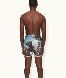 Bulldog Photographic Print Mid-Length Swim Shorts | Beverly Hills