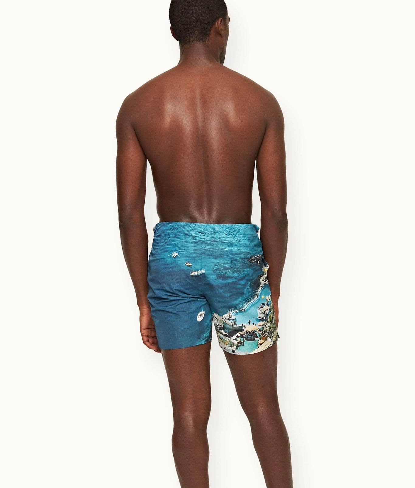 Bulldog Photographic Print Mid-Length Swim Shorts | Seaside Swimming