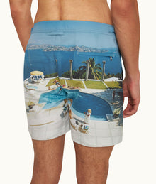 Bulldog Photographic Print Mid-Length Swim Shorts Woven | Pacifico
