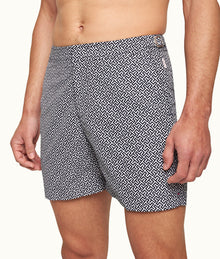 Bulldog Skydiver/Cloud Mid-Length Swim Shorts | Navy