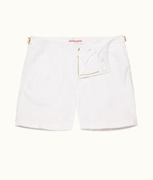 Bulldog Towelling Mid-Length Double-Faced Towelling Shorts | White