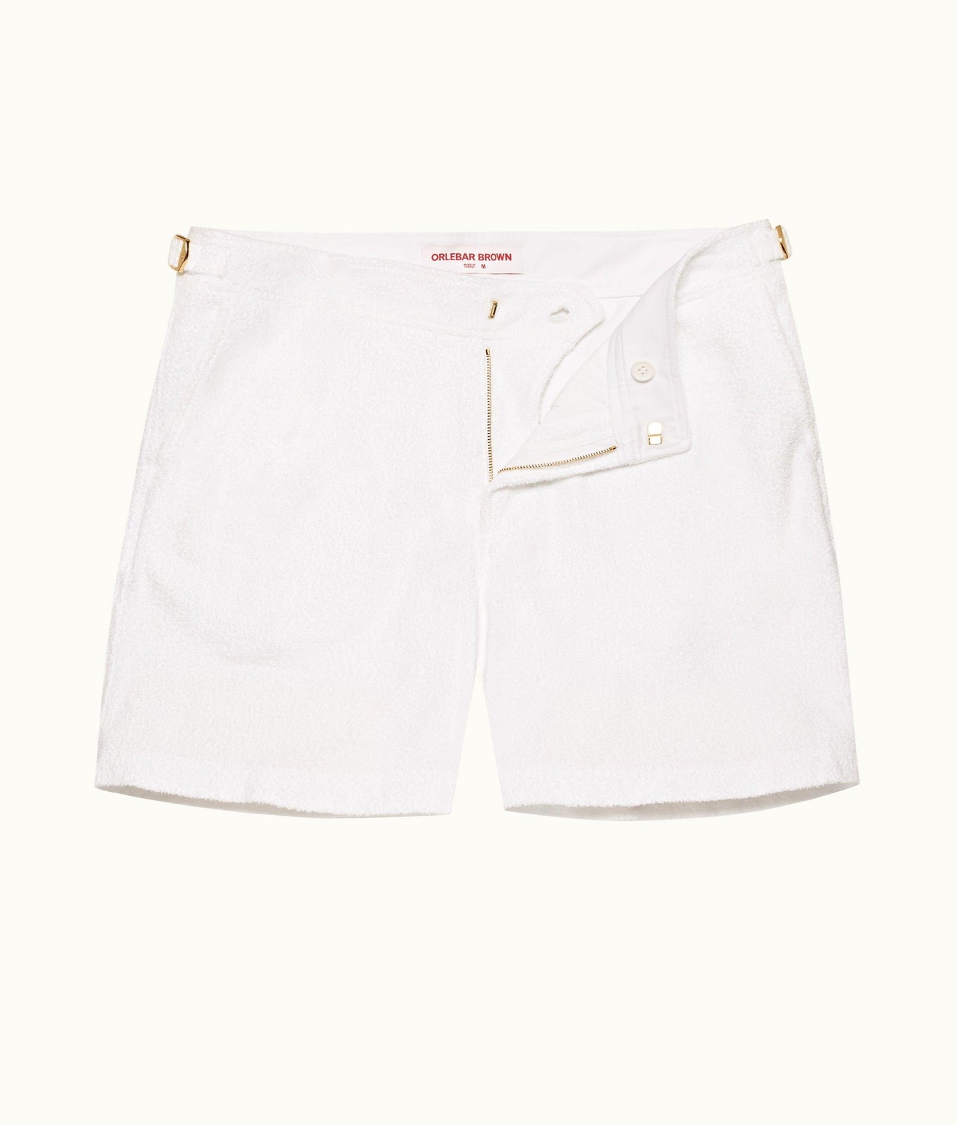Bulldog Towelling Mid-Length Double-Faced Towelling Shorts | White