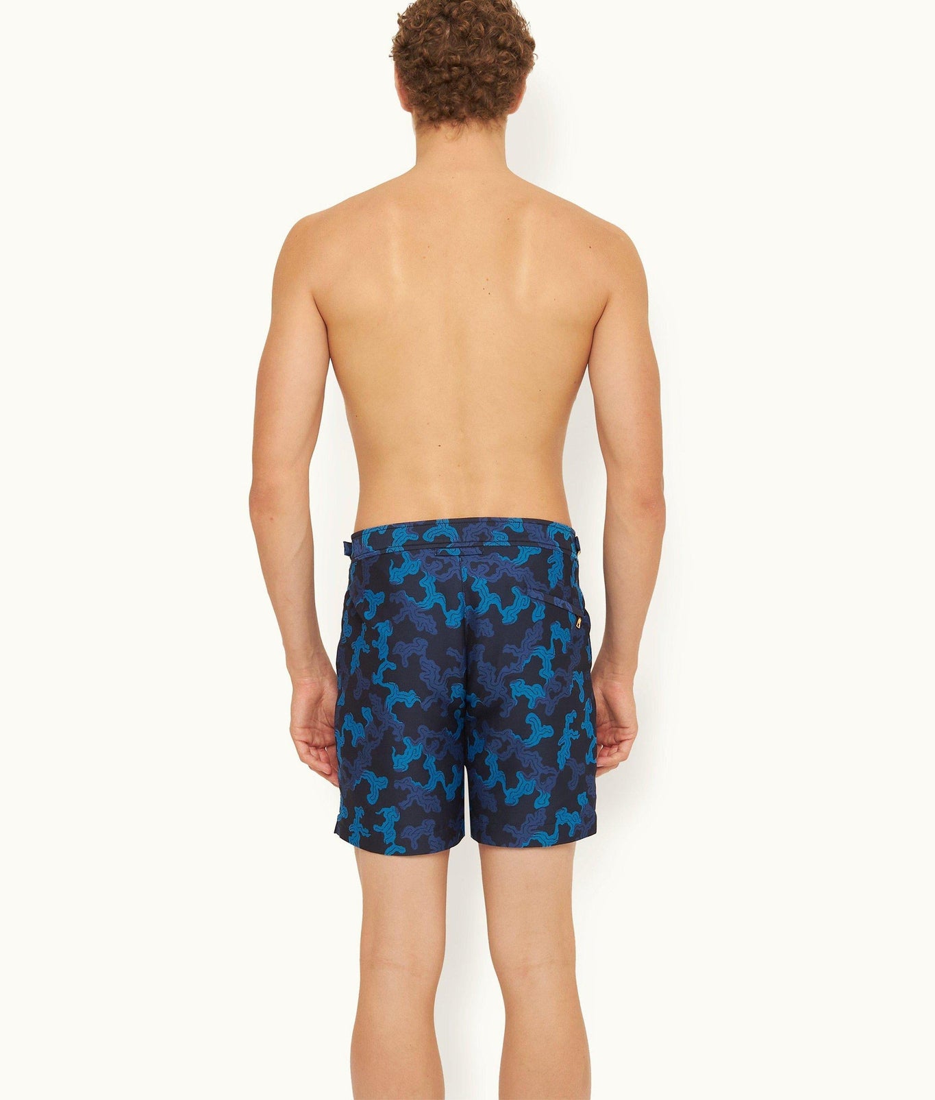 Bulldog X Jacquard Mid-Length Swim Shorts | Dark Sapphire