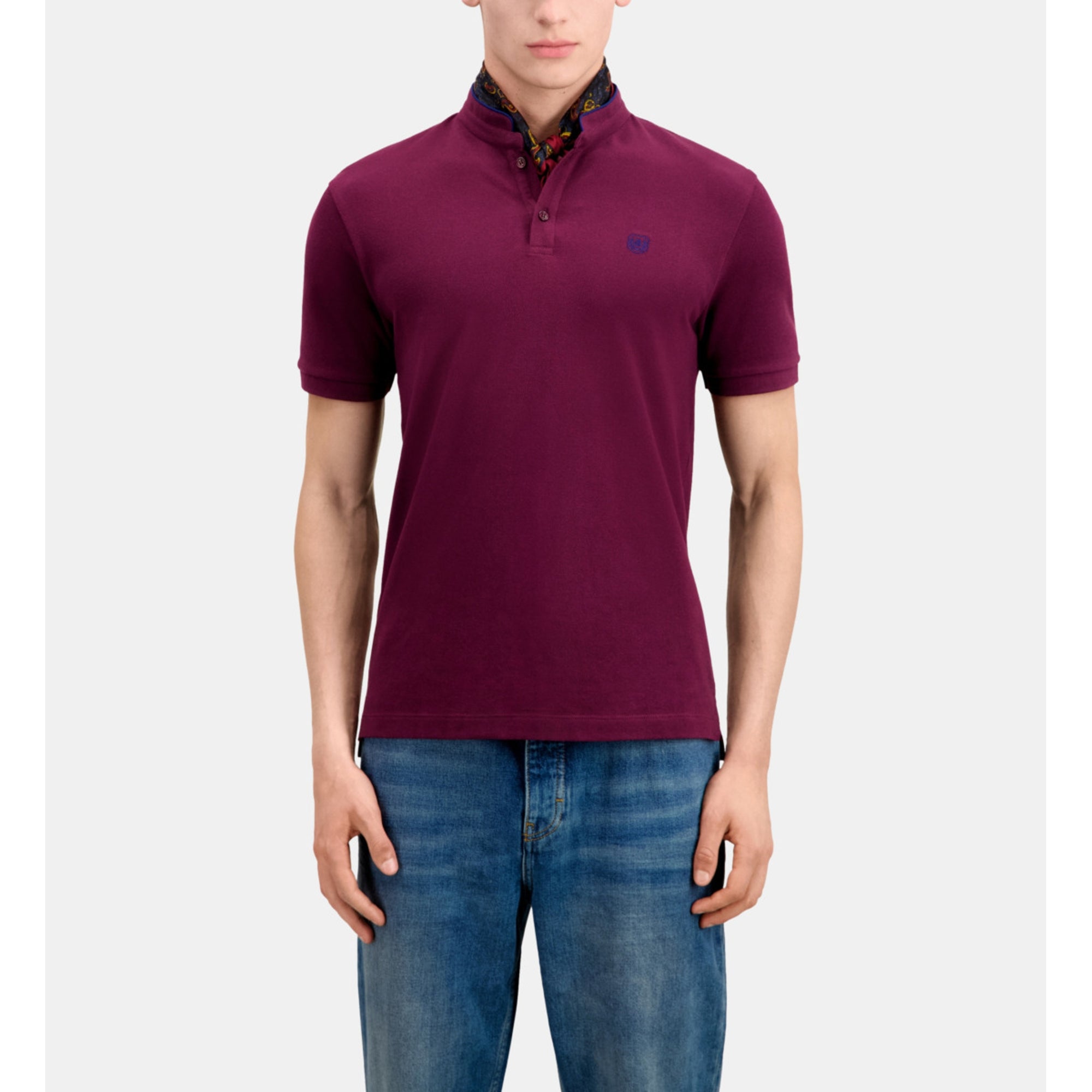 Burgundy Cotton Polo T-Shirt | Men | Bordeaux