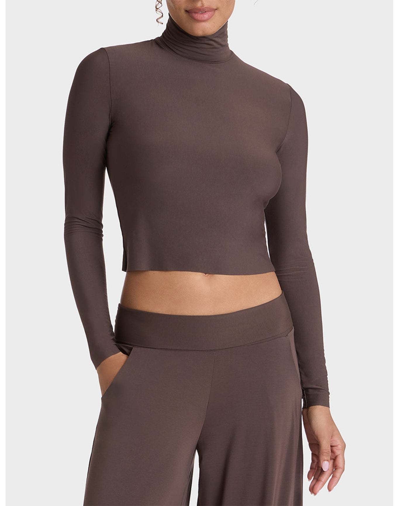 Butter Long Sleeve Cropped Turtleneck | Seal