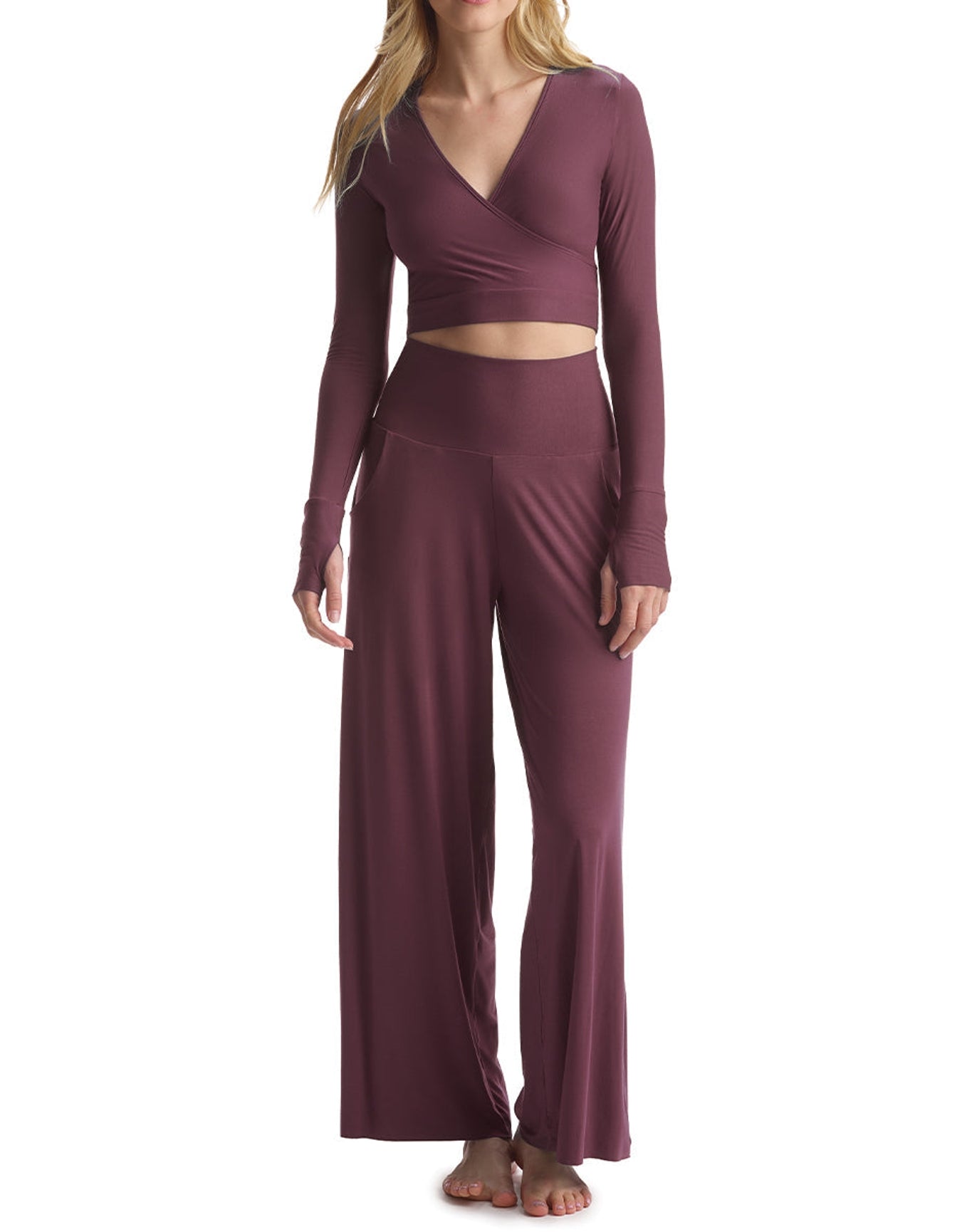 Butter Wrap Top with Thumb Holes | Mink