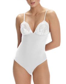 Butter + Lace Bodysuit | White